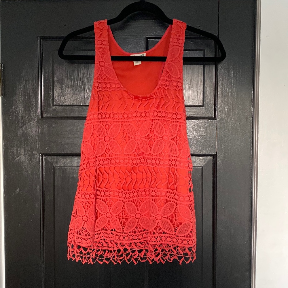 beautiful crocheted racer back tank